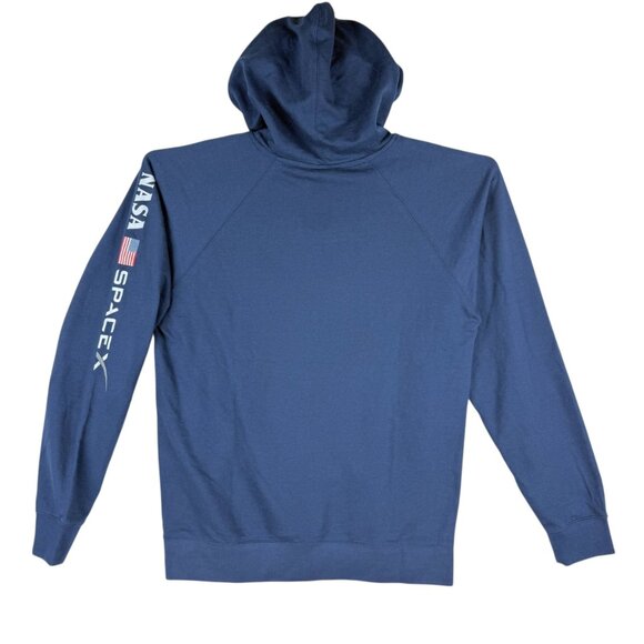 NASA Men's SpaceX DM-2 Navy Hoodie Sweatshirt By H3Sportgear Size Large NWT - Picture 4 of 8